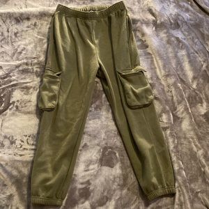 Green sweatpants